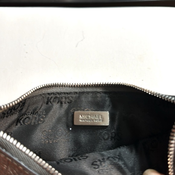 Vintage Michael Kors Metallic Silver Leather with Studs Wristlet/Clutch - Picture 2 of 2